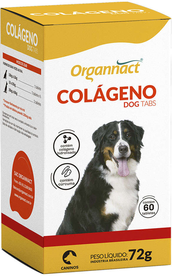 Suplemento Aminoácido Organnact Colágeno Dog Tabs - 72 g