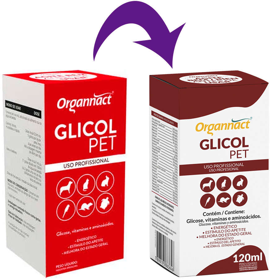 Suplemento Organnact Glicol Pet - 120 mL