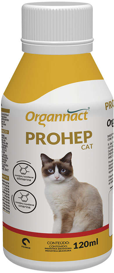 Suplemento Vitamínico Aminoácido Organnact Prohep Cat - 120 mL