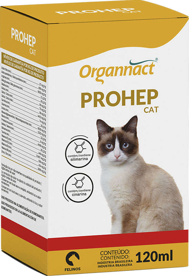 Suplemento Vitamínico Aminoácido Organnact Prohep Cat - 120 mL