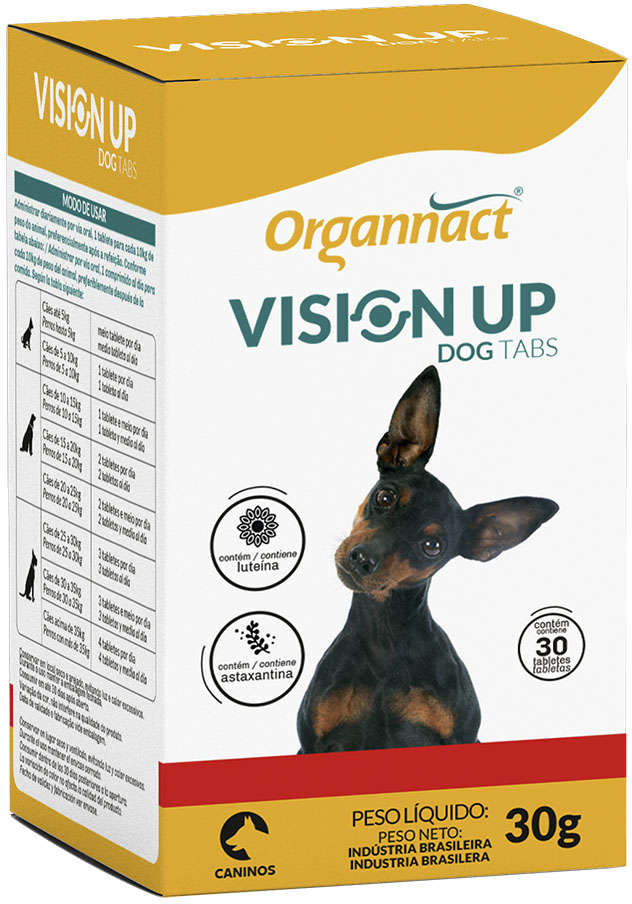 Suplemento Vitamínico Aminoácido Organnact Vision Up Dog Tabs - 30 g