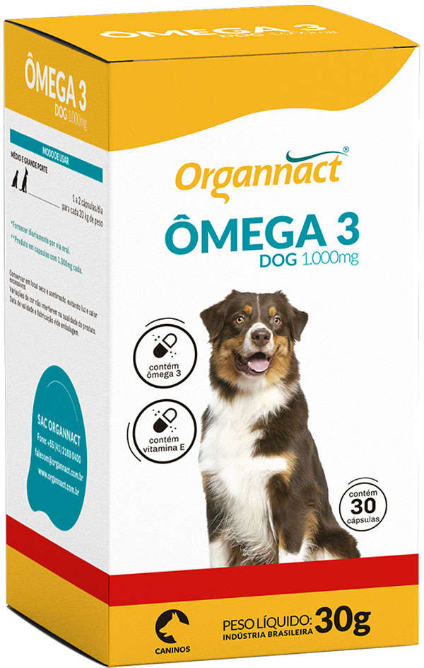 Suplemento Vitamínico Organnact Omega 3 Dog 1000 - 30 g