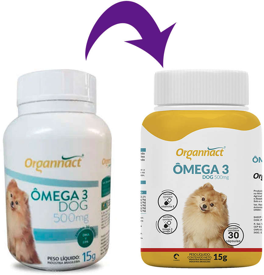 Suplemento Vitamínico Organnact Omega 3 Dog 500 - 15 g