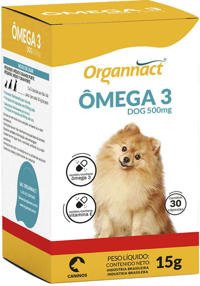 Suplemento Vitamínico Organnact Omega 3 Dog 500 - 15 g