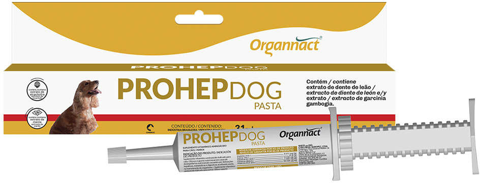 Suplemento Vitamínico Organnact Prohep Dog Pasta para Cães - 31 mL