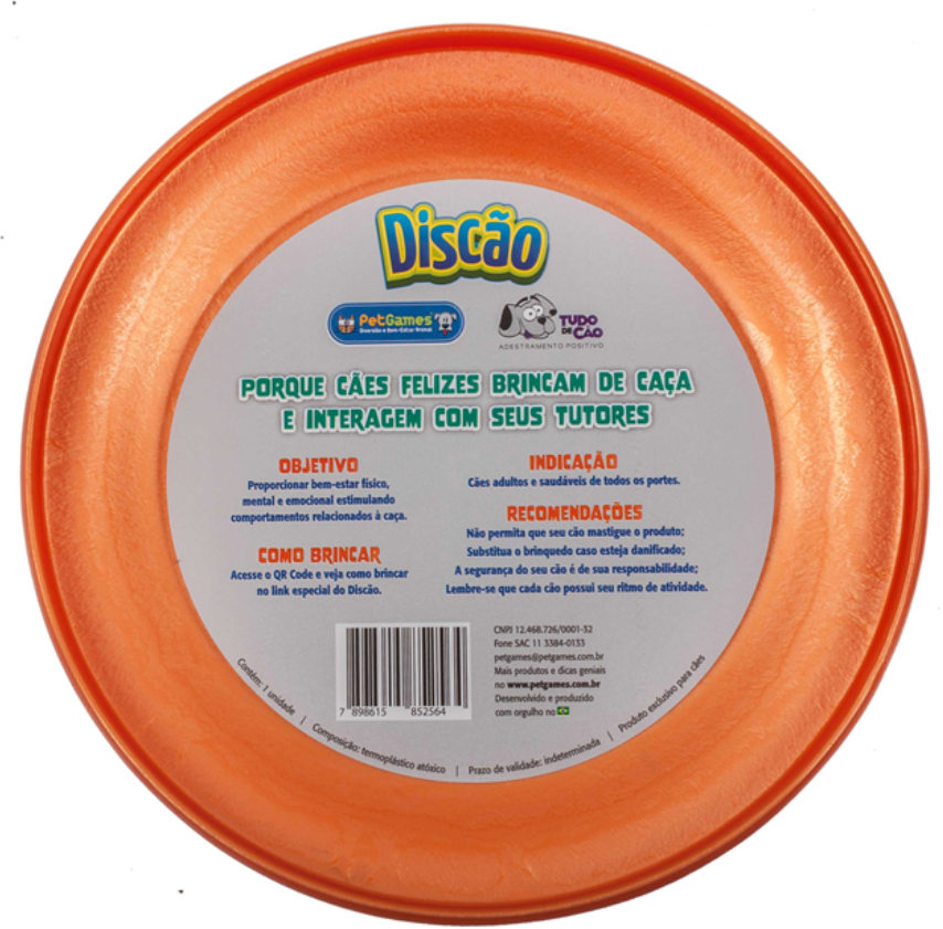 Brinquedo Frisbee Discão Laranja - Tam. Único