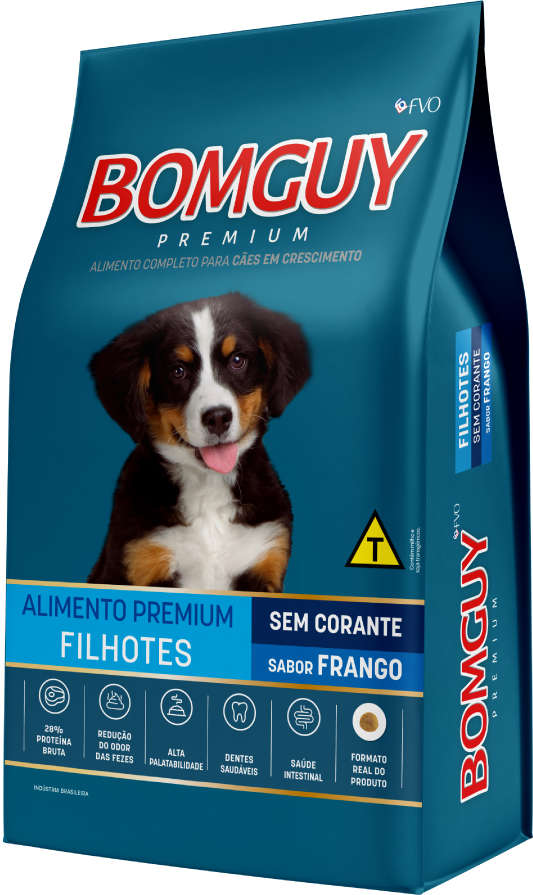 Ração Seca Bomguy Frango para Cães Filhotes - 15Kg