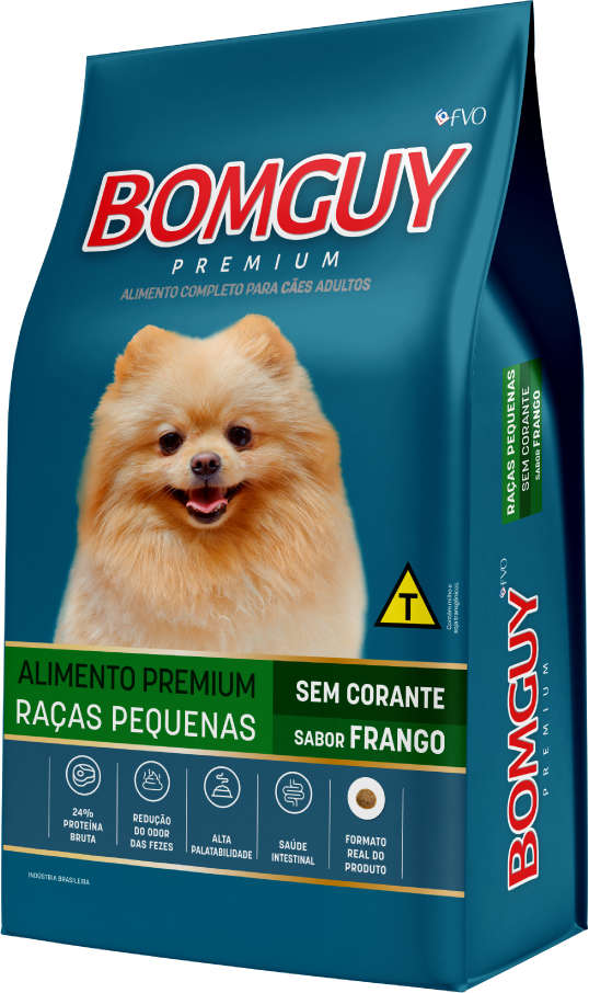 Ração Seca Bomguy Frango para Cães Adultos Raças Pequenas - 2Kg