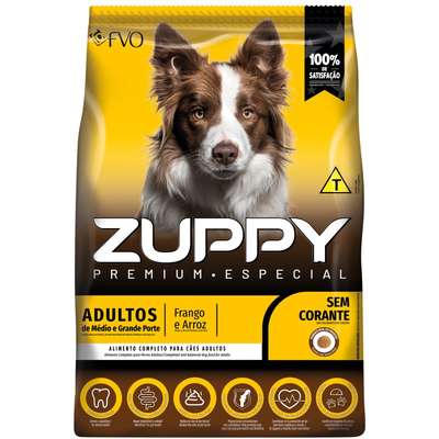 Ração Seca Zuppy Frango e Arroz para Cães Adultos de Porte Médio e Grande