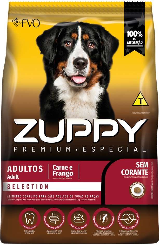 Ração Seca Zuppy Carne e Frango para Cães Adultos - 15Kg