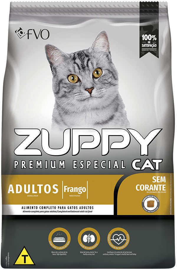 Ração Seca Zuppy Frango para Gatos Adultos - 1Kg