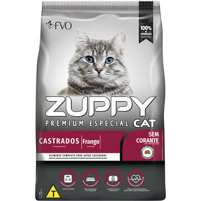 Ração Seca Zuppy Frango para Gatos Adultos Castrados