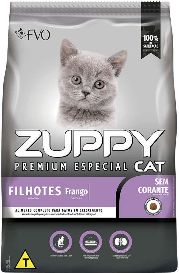 Ração Seca Zuppy Frango para Gatos Filhotes - 10,1Kg