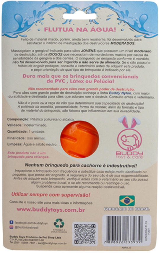 Brinquedo Cenourão Flex para Cães - Tam. Único