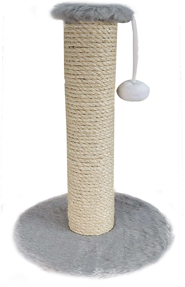 Brinquedo Arranhador Sisal Pelúcia Cinza - Tam. M