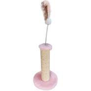Brinquedo Arranhador Sisal Pelúcia com Mola Rose - Tam. P
