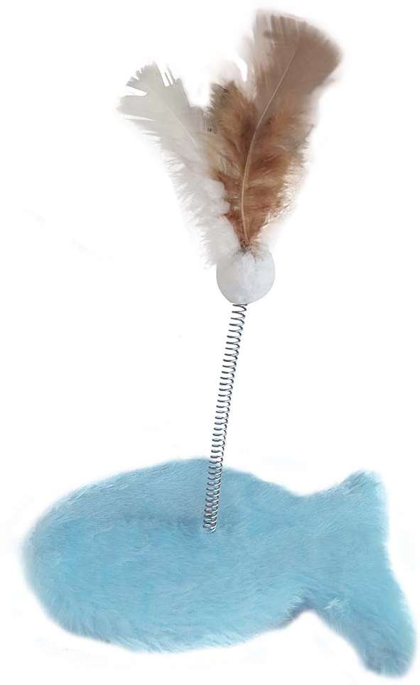 Brinquedo Arranhador Pelúcia Peixe Azul - Tam. Único