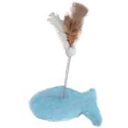 Brinquedo Arranhador Pelúcia Peixe Azul - Tam. Único