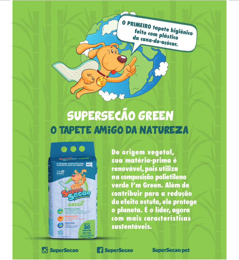 Kit Tapete Higiênico Petix Supersecão Green - 120 Unidades (4 Pacotes)
