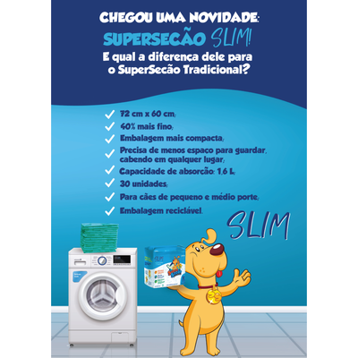 Tapete Higiênico Super Secão Slim para Cães