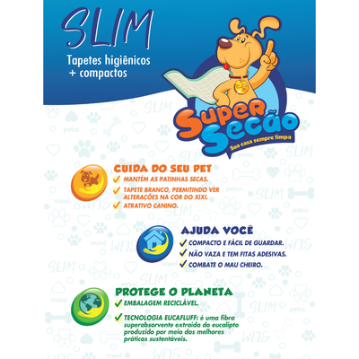 Tapete Higiênico Super Secão Slim para Cães