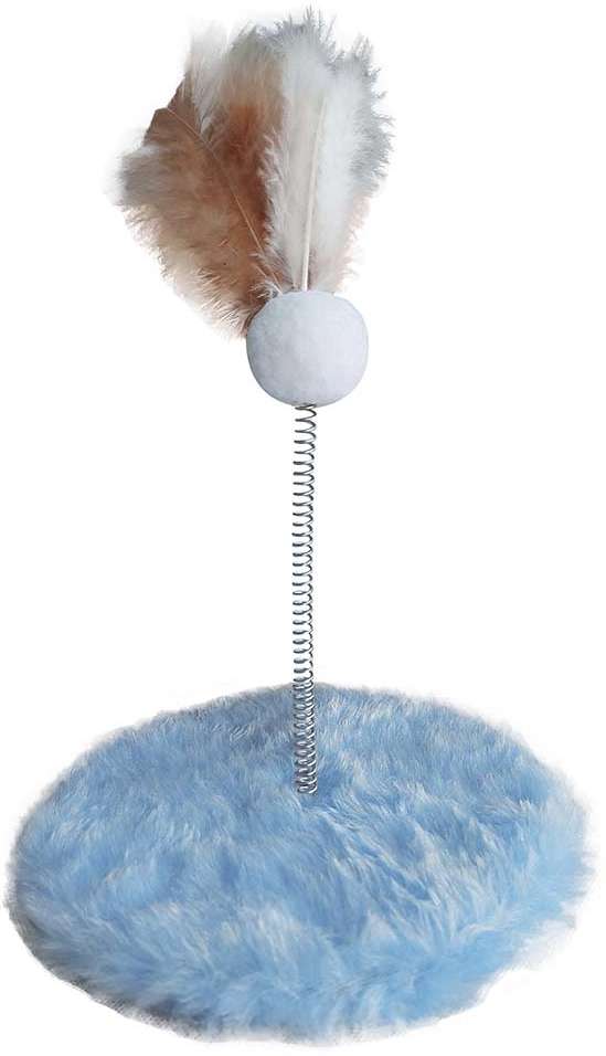 Brinquedo Arranhador Pelúcia Redondo Azul - Tam. Único