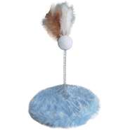 Brinquedo Arranhador Pelúcia Redondo Azul - Tam. Único