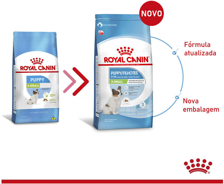 Ração Royal Canin X-Small Junior para Cães Filhotes - 1Kg