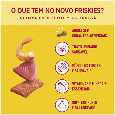 Ração Seca Nestlé Purina Friskies Mar de Sabores para Gatos Adultos