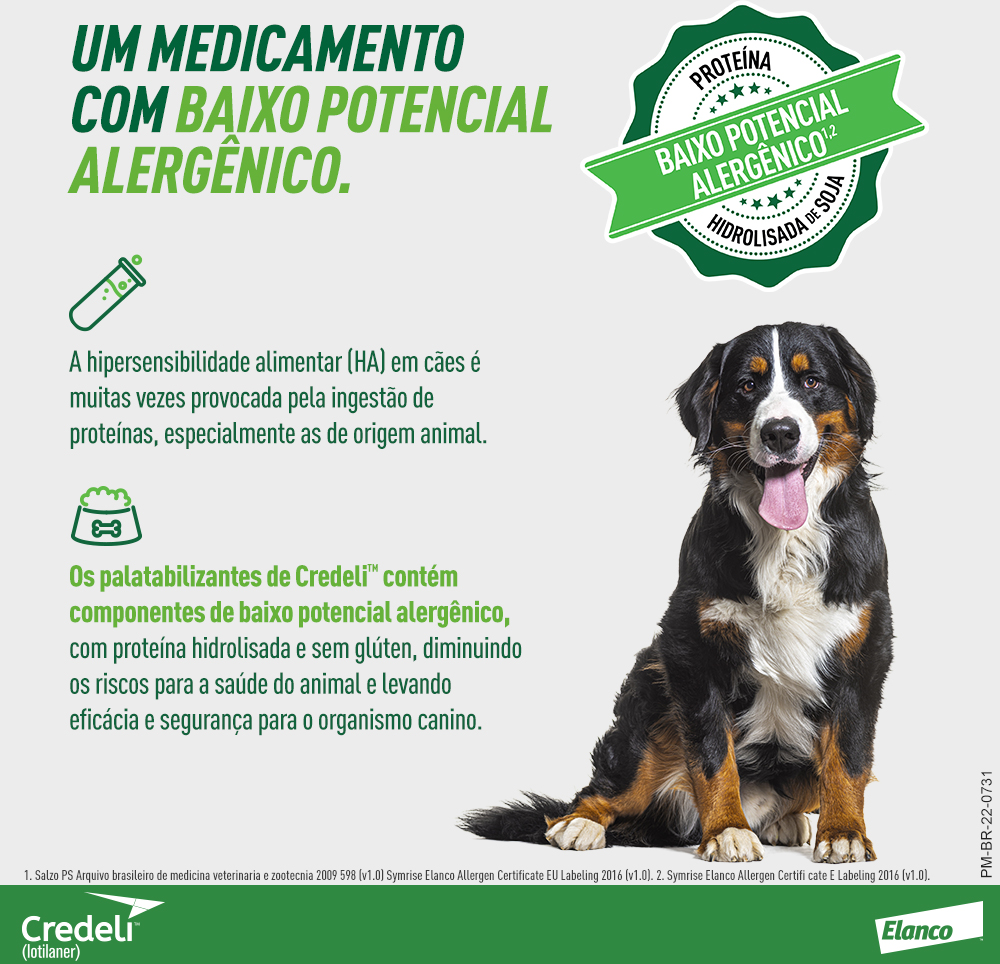 Antipulgas e Carrapatos Credeli 56,25 mg para Cães de 1,3 a 2,5Kg - 1 Comprimido