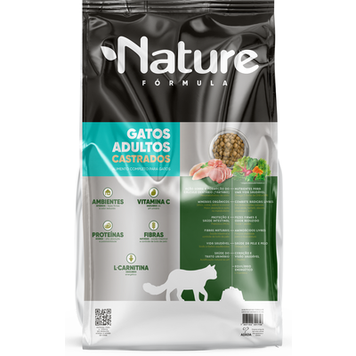 Ração Seca Alinutri Nature Fórmula para Gatos Adultos Castrados