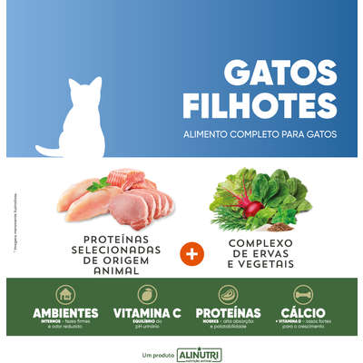 Ração Seca Alinutri Nature Fórmula para Gatos Filhotes