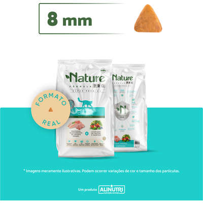 Ração Seca Alinutri Nature Fórmula Pro para Gatos Adultos Castrados