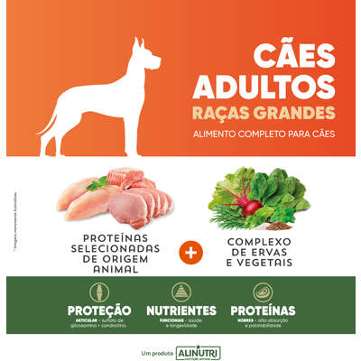Ração Seca Alinutri Nature Fórmula para Cães Adultos Raças Grandes