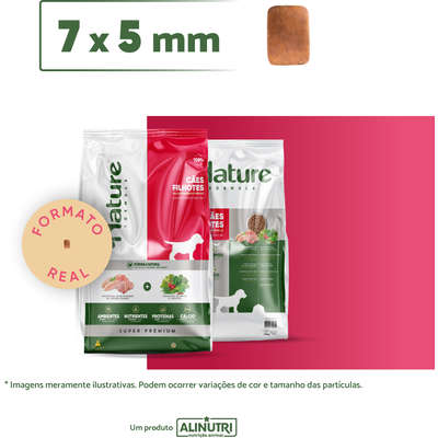 Ração Seca Alinutri Nature Fórmula para Cães Filhotes Raças Pequenas e Médias