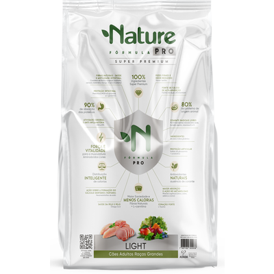 Ração Seca Alinutri Nature Fórmula Pro Light para Cães Adultos Raças Grandes