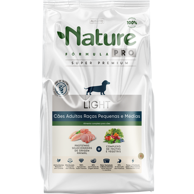 Ração Seca Alinutri Nature Fórmula Pro Light para Cães Adultos Raças Pequenas e Médias