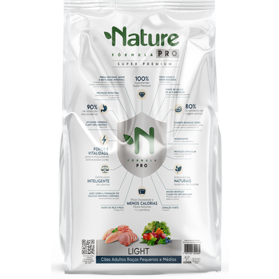 Ração Seca Alinutri Nature Fórmula Pro Light para Cães Adultos Raças Pequenas e Médias