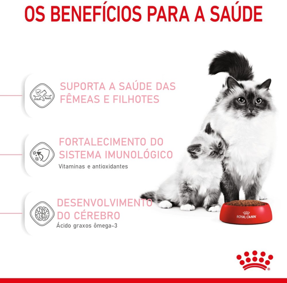 Ração Royal Canin Feline Mother & Baby para Gatos Filhotes de 1 a 4 Meses de Idade - 1,5Kg