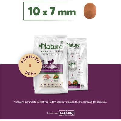 Ração Seca Alinutri Nature Fórmula Pro para Cães Adultos Raças Pequenas e Médias