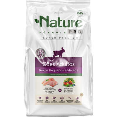 Ração Seca Alinutri Nature Fórmula Pro para Cães Adultos Raças Pequenas e Médias