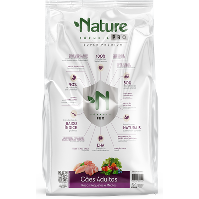 Ração Seca Alinutri Nature Fórmula Pro para Cães Adultos Raças Pequenas e Médias
