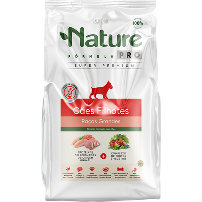 Ração Seca Alinutri Nature Fórmula Pro para Cães Filhotes Raças Grandes