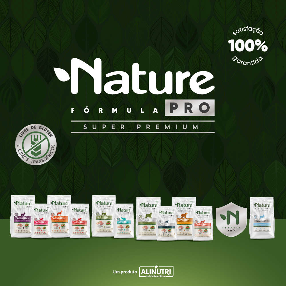 Ração Seca Alinutri Nature Fórmula Pro para Cães Filhotes Raças Grandes - 15Kg