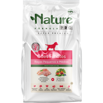 Ração Seca Alinutri Nature Fórmula Pro para Cães Filhotes Raças Pequenas e Médias