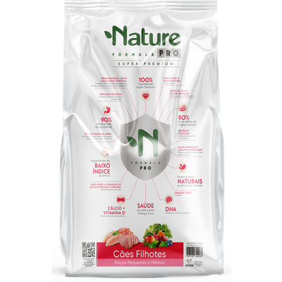 Ração Seca Alinutri Nature Fórmula Pro para Cães Filhotes Raças Pequenas e Médias