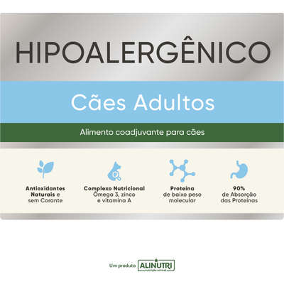 Ração Seca Alinutri Nature Fórmula Pro Hipoalergênico para Cães Adultos