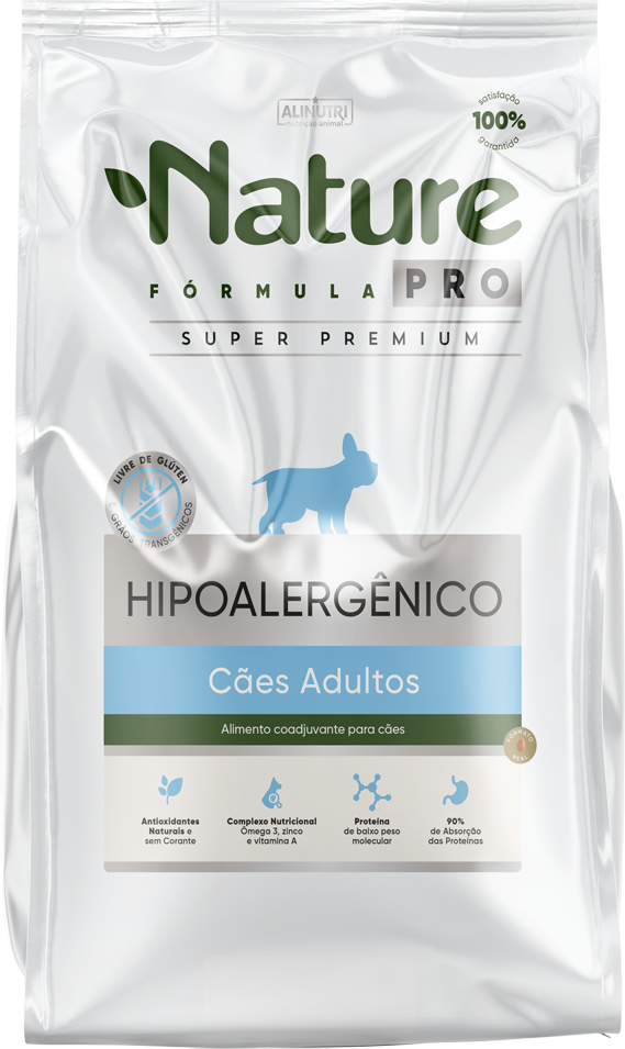 Ração Seca Alinutri Nature Fórmula Pro Hipoalergênico para Cães Adultos - 10,1Kg