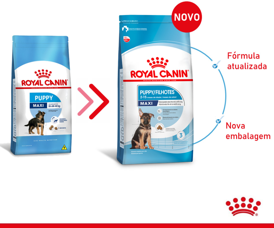 Ração Royal Canin Maxi Puppy para Cães Filhotes de Raças Grandes de 2 a 15 Meses de Idade - 4Kg