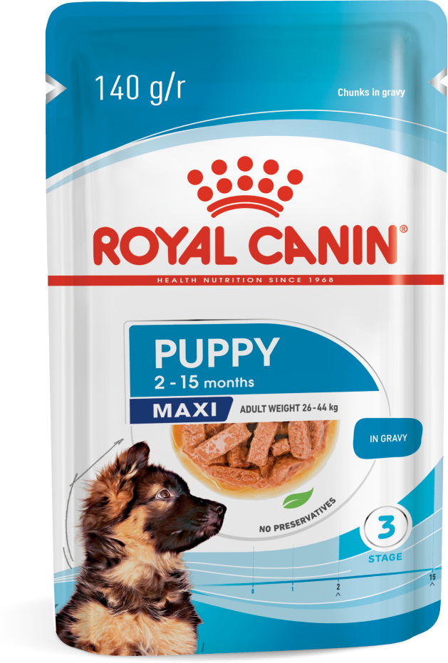 Ração Úmida Royal Canin Sachê Size Health Nutrition Puppy Wet para Cães Filhotes Raças Grandes - 140 g